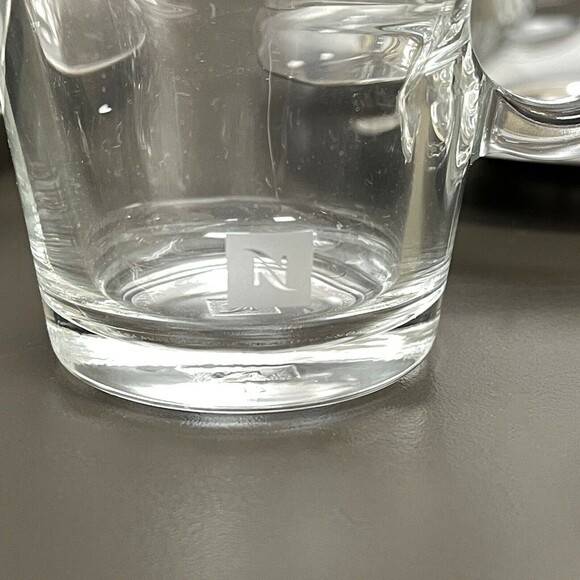 Nestle Nespresso View Expresso Cups and Saucers 2 Sets Glass Stainless Steel - Picture 8 of 10